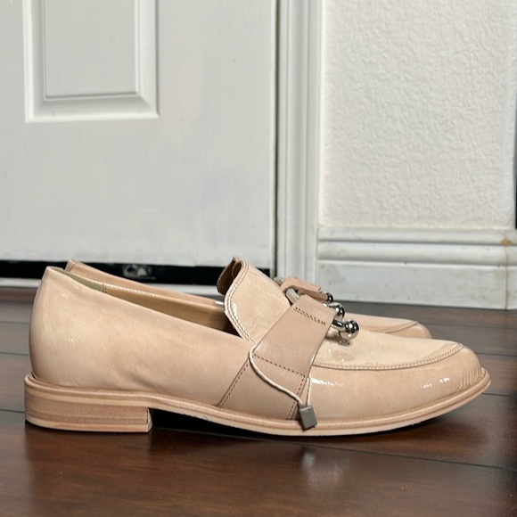 Vic Matie Slip On Loafers  Silver Metal Buckle size 39.5 Preppy New - Picture 1 of 9